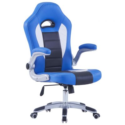 Scaun de gaming albastru piele ecologică