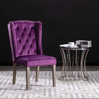 Scaun de sufragerie violet catifea