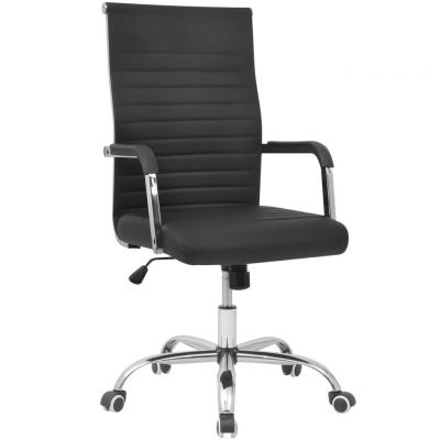 Scaun pentru birou din piele artificială 55x63 cm Negru