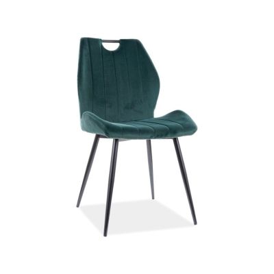 Scaun Arco Velvet Verde / Negru – l52 x A44 x H92 cm