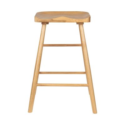 Scaun de bar în culoare naturală din lemn masiv de stejar 64 cm Vander – White Label