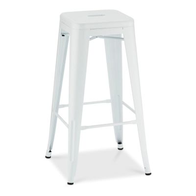 Scaune de bar albe 2 buc. din metal 76 cm Korona – Furnhouse Scaune de bar albe 2 buc. din metal 76 cm Korona – Furnhouse