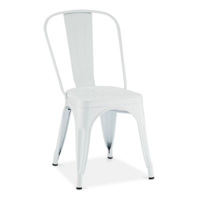 Scaune de dining albe 2 buc. din metal Korona – Furnhouse