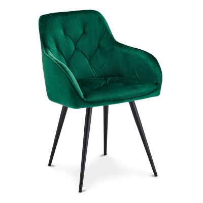 Scaune de dining verde 2 buc. din catifea Nadja – Furnhouse