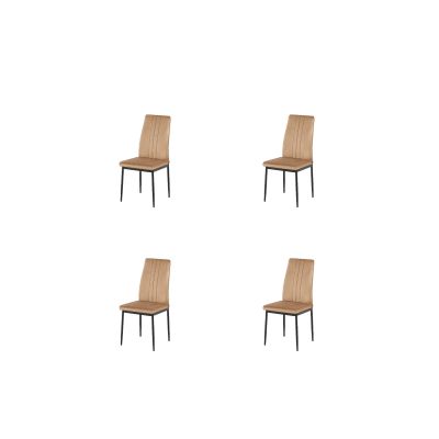 Set 4 scaune Asos, 41x52x93 cm, Velvet Beige