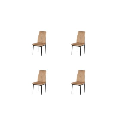 Set 4 scaune Asos, 41x52x93 cm, Velvet Beige