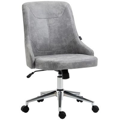Vinsetto Scaun de Birou Ergonomic Reglabil cu Spătar Înclinabil, Rotire 360°, Design Modern, Gri Deschis | Aosom Romania