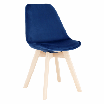 Scaun, catifea Velvet albastru/lemn fag, LORITA