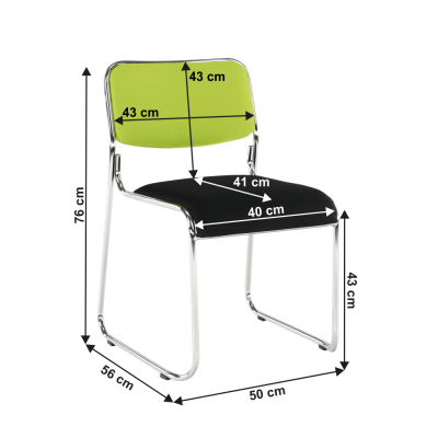 Scaun conferinta, piele ecologica maro, BULUT