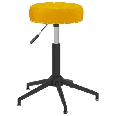 Scaun de bucatarie pivotant, catifea, galben mustar, model 20