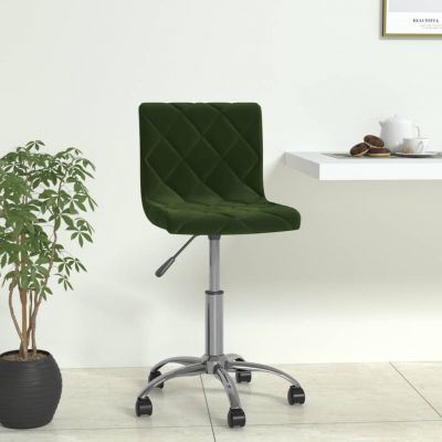 Scaun de bucatarie pivotant, catifea, verde inchis, model 41