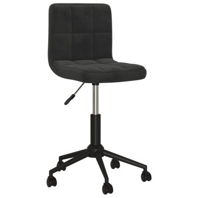 Scaun de bucatarie pivotant, negru, catifea,3087779