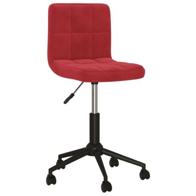 Scaun de bucatarie pivotant, rosu vin, catifea,3087788