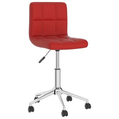 Scaun de bucatarie pivotant, rosu vin, piele ecologica,3087753