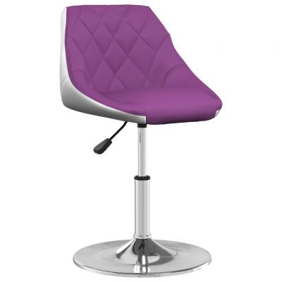 Scaun de bucatarie, violet şi alb, piele ecologica