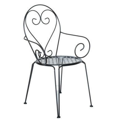 Scaun de gradina cu cotiere Soho Rodin negru