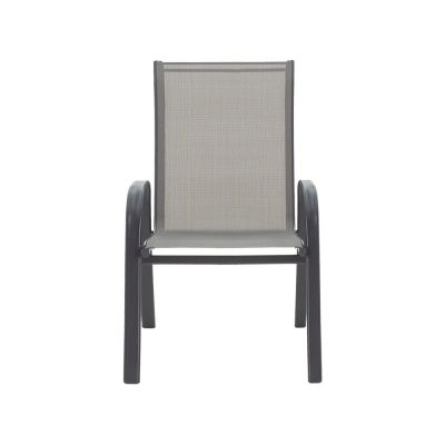 Scaun de gradina Pakoworld Calan textilen-metal gri