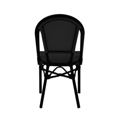 Scaun de gradina Pakoworld Paris Aluminiu Negru