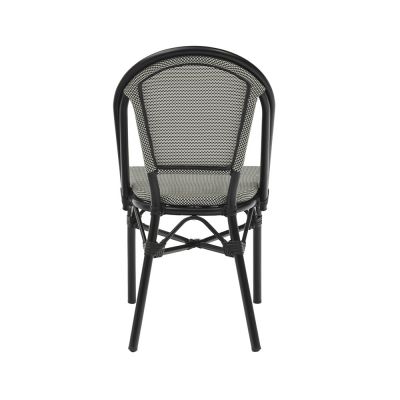 Scaun de gradina Pakoworld Paris aluminiu negru/alb