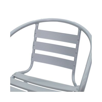 Scaun de gradina Pakoworld Tade metal gri