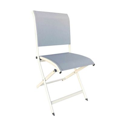 Scaun de gradina pliabil Soho alb/gri deschis