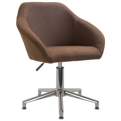 Scaun de masa pivotant, maro, material textil,3089630