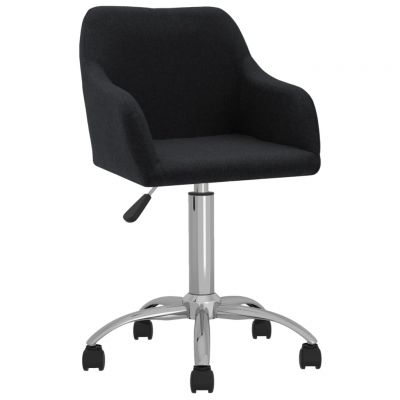 Scaun de masa pivotant, negru, material textil,3089777