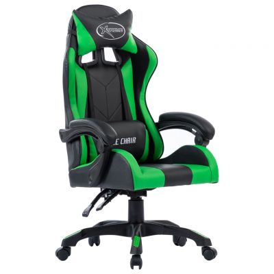 Scaun de racing, verde, piele ecologica