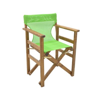 Scaun pliabil Pakoworld Retto lemn masiv de nuc verde