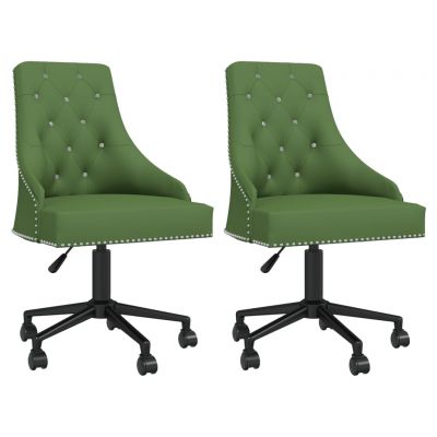 Scaune de bucatarie pivotante, 2 buc., catifea, verde inchis, model 58