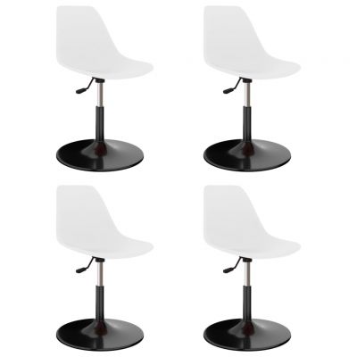 Scaune de bucatarie pivotante, 4 buc, alb, PP,324180