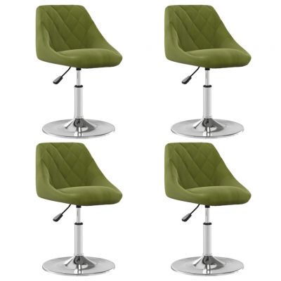 Scaune de bucatarie pivotante, 4 buc., catifea, verde deschis, model 44