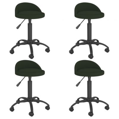 Scaune de bucatarie pivotante, 4 buc., catifea, verde inchis, model 29