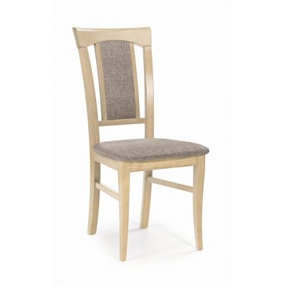 Scaun din lemn de fag, tapitat cu stofa Konrad Grej / Stejar Sonoma, l46xA57xH96 cm Scaun din lemn de fag, tapitat cu stofa Konrad Grej / Stejar Sonoma, l46xA57xH96 cm
