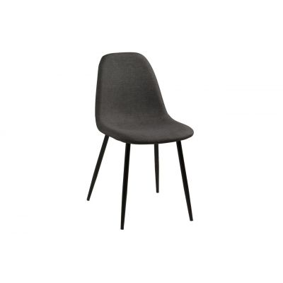 Scaun tapitat cu stofa si picioare metalice Wilma Gri Inchis / Negru, l44,5xA56xH84 cm Scaun tapitat cu stofa si picioare metalice Wilma Gri Inchis / Negru, l44,5xA56xH84 cm