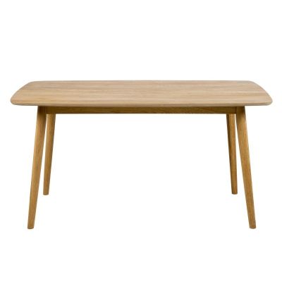 Masa din furnir si lemn Nagano Dining Dark Oak, L150xl80xh75,5 cm