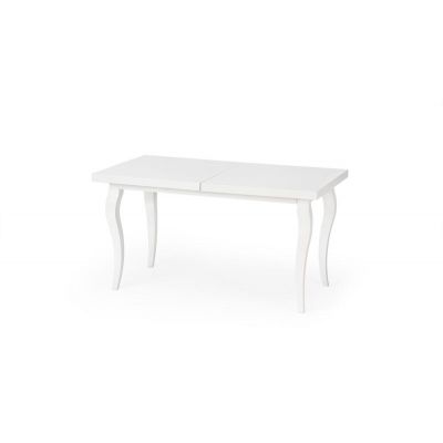 Masa extensibila din lemn de fag si MDF Morrigan Alb, L140-180xl80xh75 cm