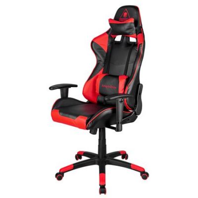 Scaun De Gaming Warrior Cu Reglare Inclinare, Material Baza Pu/pvc , Mecanism De Blocare , Latime Sezut 53 Cm, 2 Perne, Inaltime Spatar 84 Cm , Negru/rosu