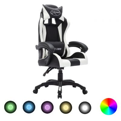 Scaun de racing cu LED RGB