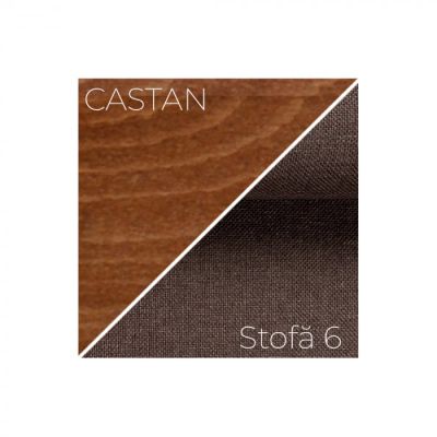 Scaun living BOSS XIV, castan, 43x40x94 cm