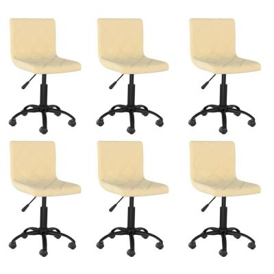 Scaune de sufragerie pivotante 6 buc