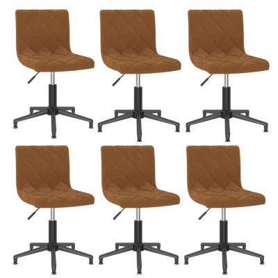 Scaune de sufragerie pivotante 6 buc