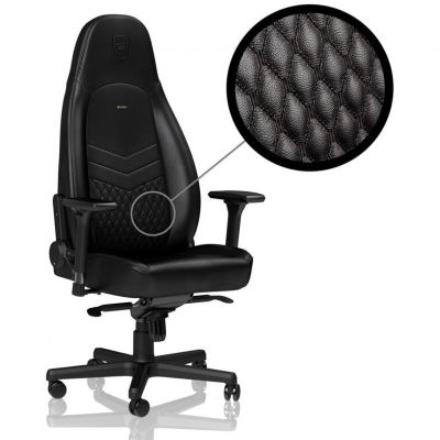 Scaun Gaming ICON Piele Naturala Negru