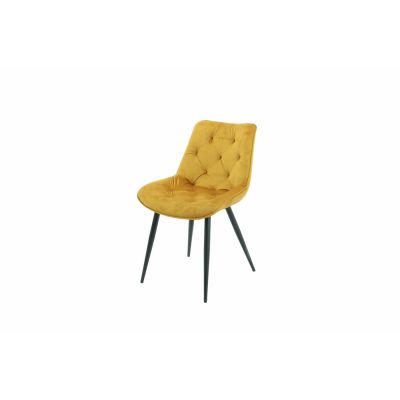 Scaun Lotus, 53x61x88 cm, Catifea Galben Curry
