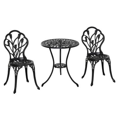 Outsunny Set de Gradina 3 Piese din Aluminiu, Set Exterior