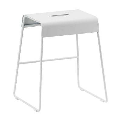 Scaun alb din metal A-Stool – Zone ieftin