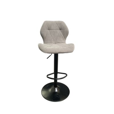 Scaun de Bar Zlin, 42x52x94.5-115.5 cm, Stofa Gri Deschis