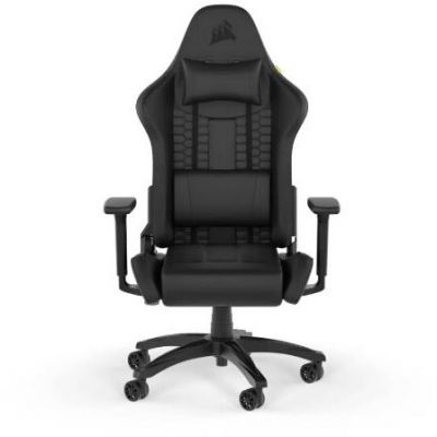 Scaun Gaming TC100 Relaxed Piele cu Tetiera Negru