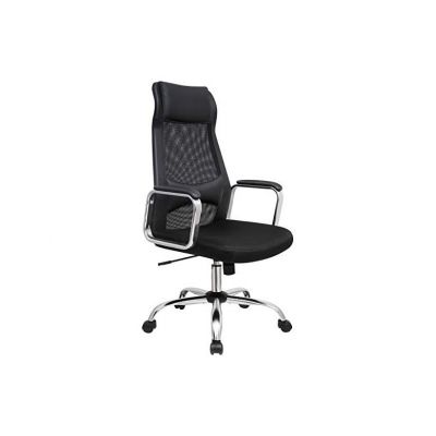 Scaun de birou, Songmics, 140 Kg, Negru, OBN33BK