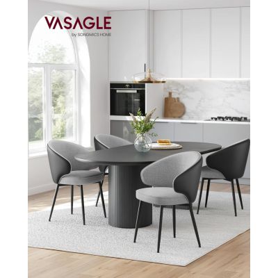 Scaun dinings, Vasagle, Gri deschis, 64x59x83.5 cm la reducere